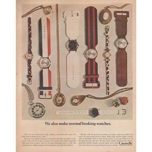 1967 Caravelle Bulova Vintage Print Ad Watches Fashion Jewelry  Women Style